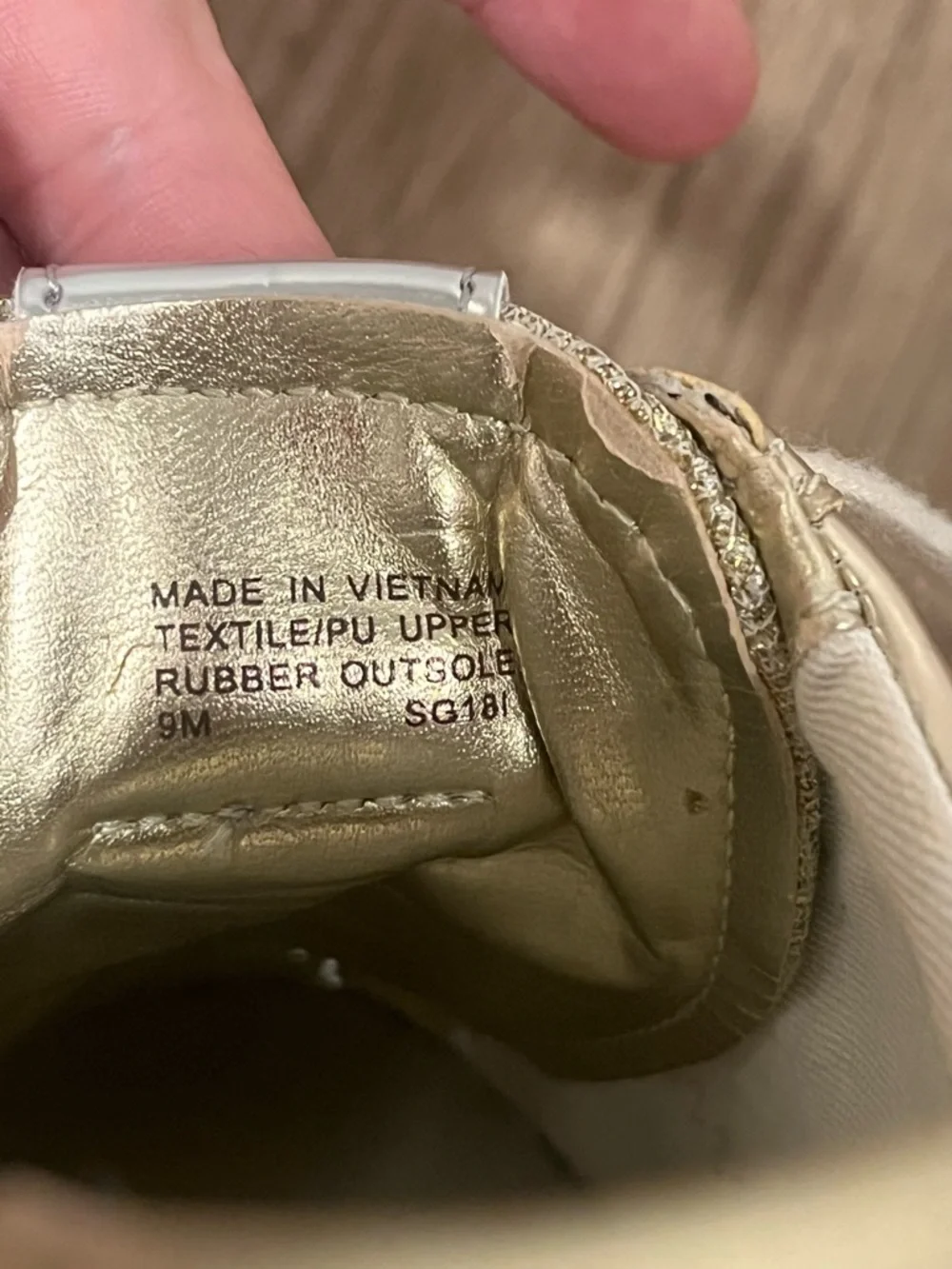 Michael Kors MK Allie Gold Silver Trainer Sneakers